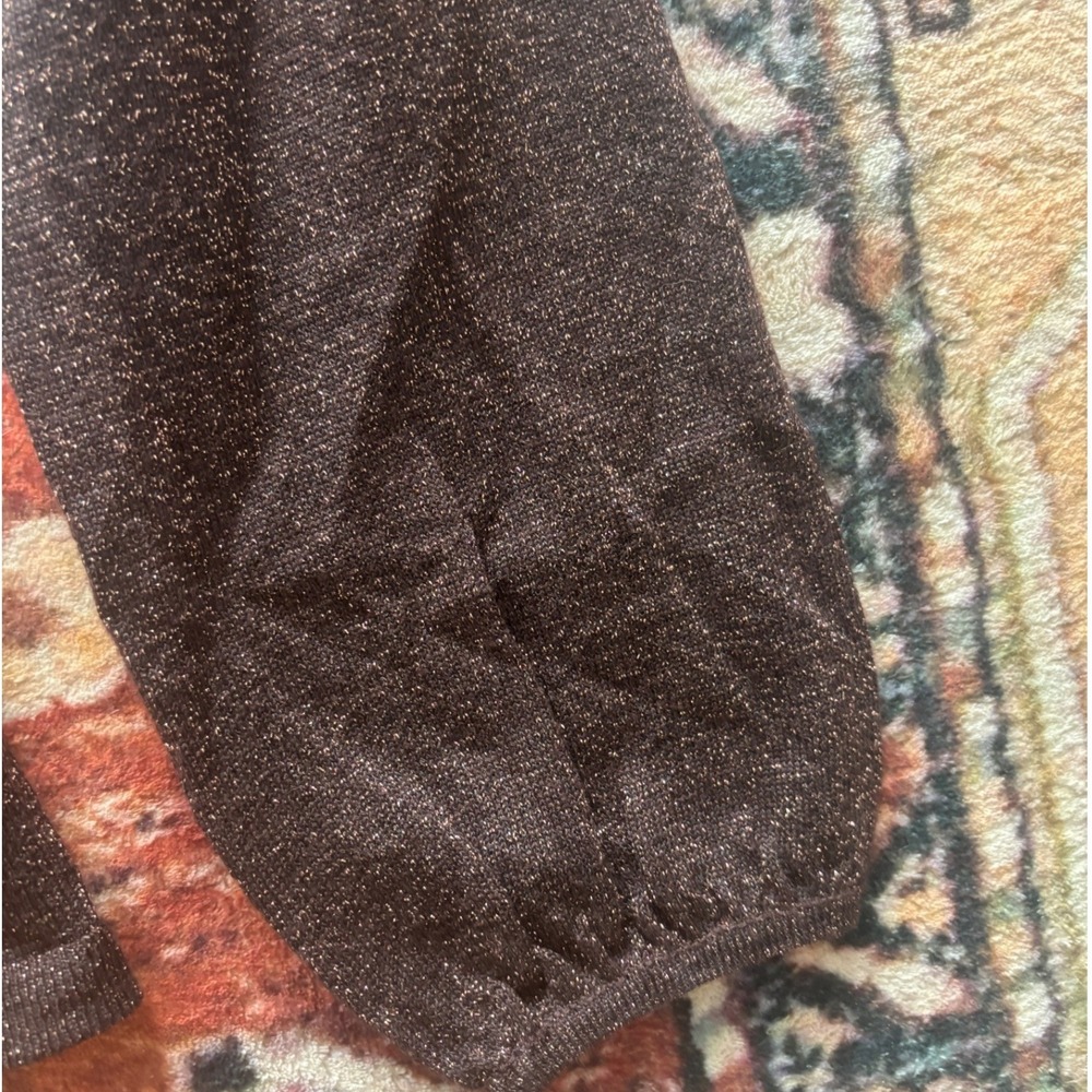 Sparkly shimmery long sleeve blouse with button detailing - Picture 3 of 4